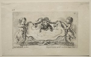 Sammlung verschiedener Launen und neuer Designs von Kartuschen und Ornamenten: Nr. 17 von Stefano della Bella