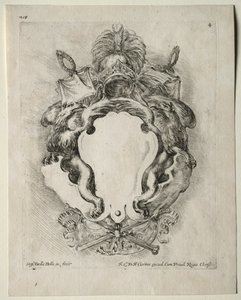 Sammlung verschiedener Kaprizen und neuer Entwürfe von Kartuschen und Ornamenten: Nr. 4 von Stefano della Bella