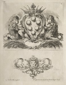 Sammlung verschiedener Capricen und neuer Entwürfe von Kartuschen und Ornamenten: Nr. 6 von Stefano della Bella