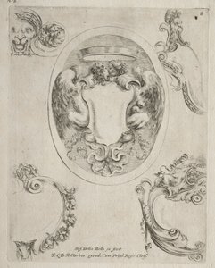 Sammlung verschiedener Kaprizen und neuer Entwürfe von Kartuschen und Ornamenten: Nr. 8 von Stefano della Bella
