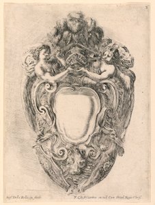 Wappenschild, Nr. 3 aus "Raccolta di varii cappriccii et nove inventioni di cartelle et ornamenti"