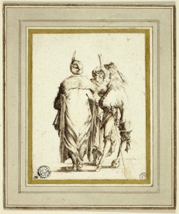 Europäischer Höfling und zwei Türken im Gespräch von Stefano della Bella