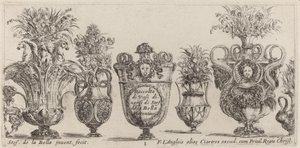 Fantastische Vasen, wahrscheinlich 1646 von Stefano della Bella
