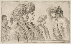 Vier Türken und ein Schwarzer, ca. 1662 von Stefano della Bella
