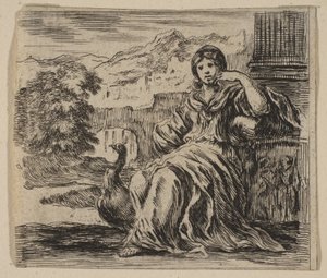 Juno, aus Spiel der Mythologie Jeu de la Mythologie von Stefano della Bella