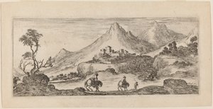 Landschaft mit Schloss von Stefano della Bella