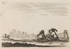 Herren und Damen im Gespräch, 1642