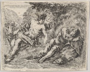 Merkur und Argos, aus Spiel der Mythologie Jeu de la Mythologie, 1644 von Stefano della Bella