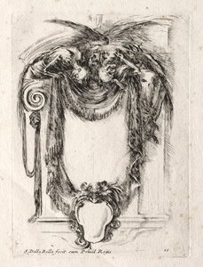 Neues Modell für eine Kartusche, 1647 von Stefano della Bella
