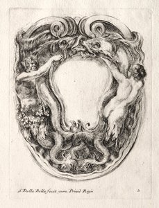 Neues Modell für eine Kartusche, 1647 von Stefano della Bella