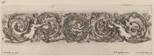 Ornamentale Fries mit Amor und Psyche, wahrscheinlich 1648 von Stefano della Bella