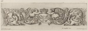 Zierfries mit Buchstabe L Louis XIV, wahrscheinlich 1648 von Stefano della Bella