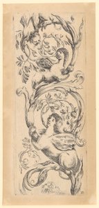 Ornamentales Panel mit drei Sphinxen, Blatt 3 der Folge "Ornamente oder Grotesken"