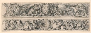 Ornamente von Friesen und Laubwerk von Stefano della Bella