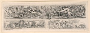 Ornamente von Friesen und Laubwerk von Stefano della Bella