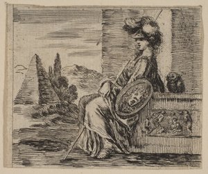 Pallas, aus dem Spiel der Mythologie Jeu de la Mythologie, 1644 von Stefano della Bella