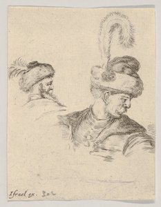 Tafel 11: eine polnische Büste im Profil, nach rechts gedreht, ein weiterer polnischer Kopf von..., ca. 1649
