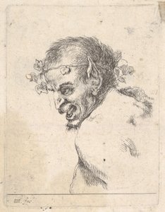 Tafel 29: Büste eines lachenden Satyrs, im Profil nach links blickend, aus 