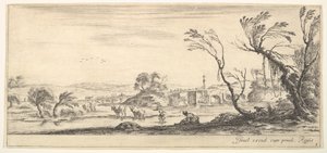 Bäuerin zieht Schuhe aus (ca. 1641) von Stefano della Bella