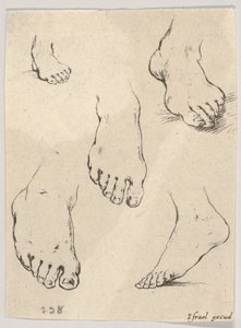 Tafel 7: Fünf Füße, aus Das Buch zum Zeichnen lernen Livre pour apprendre à dessiner, ca. 1649