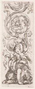Teller, aus der Serie Ornamenti o grottesche (Ornamente oder Grotesken) von Stefano della Bella