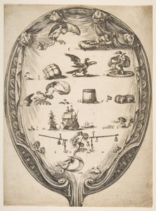 Schirm mit Rebus des Glücks, ca. 1639 von Stefano della Bella
