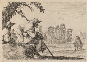 Sitzende Pilger, 1642 von Stefano della Bella
