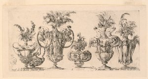Sechs Vasen, aus "Raccolta" von Stefano della Bella
