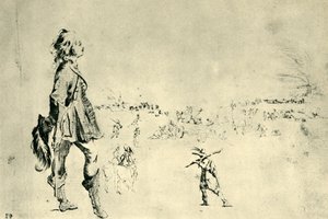 Stehende männliche Figur von Stefano della Bella