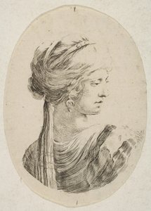 Sultanin mit Turban, im Profil nach rechts, aus 