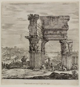 Tempel der Concordia und das Römische Forum von Stefano della Bella