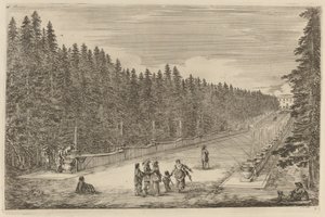 Die Allee der Brunnen von Stefano della Bella