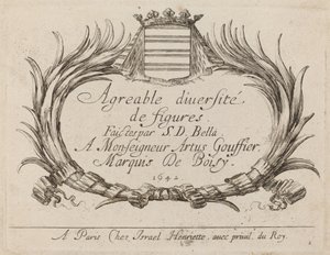 Titelseite für Agreable diversite de figures, 1642 von Stefano della Bella