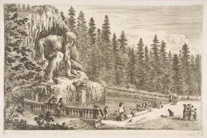 Villa von Pratolino: Der Appennino, ca. 1653 von Stefano della Bella