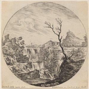 Wasserfall mit drei Stufen von Stefano della Bella