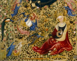 Heilige Katharina von Alexandria (Detail der Madonna del Roseto) von Stefano di Giovanni da Verona