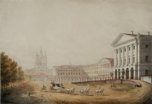 Das Smolny-Institut für adlige Mädchen in Sankt Petersburg, 1823 von Stepan Philippovich Galaktionov