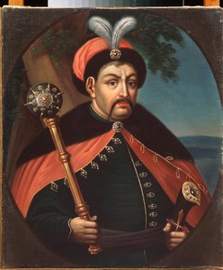 Porträt des Kosakenhetmans der Ukraine Bohdan Chmelnyzkyj von Stepan Zemlykov