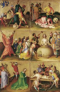 Martyrium der Apostel. Linkes Panel