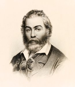 Frontispiz aus einer Ausgabe von 1860 von "Grashalme", einer Gedichtsammlung des amerikanischen Dichters Walt Whitman von Stephen Alonzo Schoff