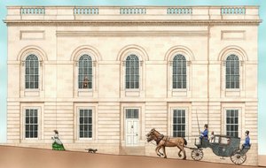 Armagh Robinson Bibliothek, Armagh, Nordirland: Außenansicht 1852 von Stephen Conlin