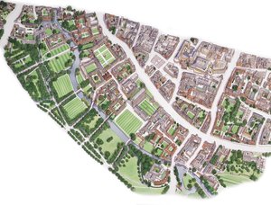 Luftaufnahme von Cambridge, um 1990-2005