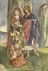Cuchulain spricht mit Emer, Illustration aus 