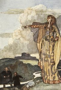 Macha verflucht die Männer von Ulster, Illustration aus 