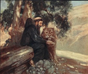 Sankt Hieronymus und der Löwe, Illustration aus 