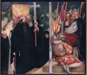 Die Aufnahme des Heiligen Augustinus durch Ethelbert
