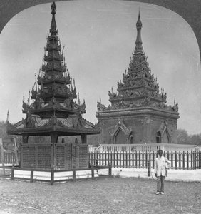 Grab von König Mindon, Königspalast, Mandalay, Burma, 1908 von Stereo Travel Co