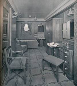 Wohnungen im Ersten-Klasse-Bereich an Bord der S.S. Empress of Britain, 1931