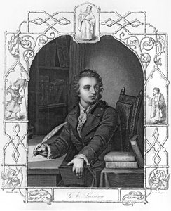 Gotthold Ephraim Lessing (1729-1781) graviert von Albert Henry Payne (1812-1902) von Storck