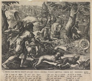 Eine allegorische Jagd, 1578 von Stradanus